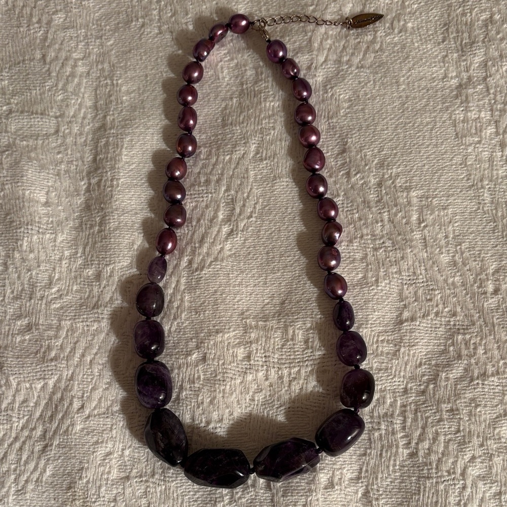 Purple Beaded Statement Necklace - Coldwater Creek Women’s Jewelry